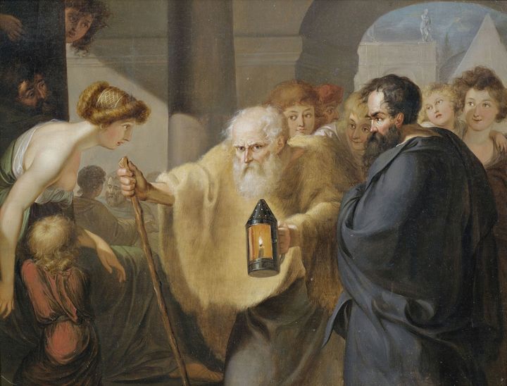 Diogenes searching for an honest man, attributed to J. H. W. Tischbein